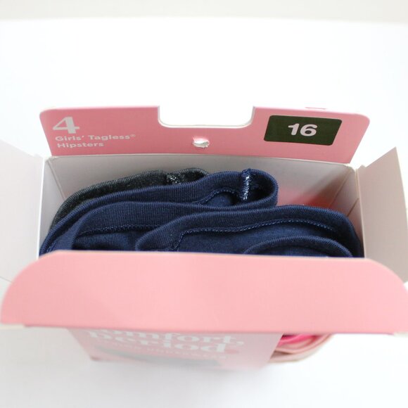 Hanes 4 Pair Girls Tagless Size 16 Hipster Moderate Absorbency Period Underwear - Picture 10 of 11
